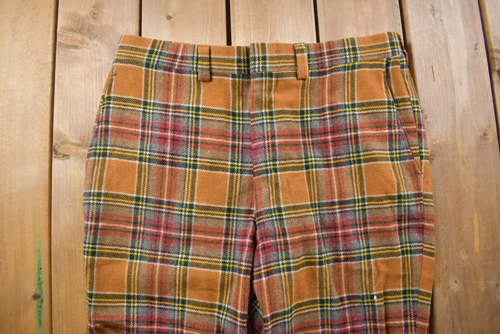 Vintage 1960s Cricketeer Plaid Trousers 35 x 32  Made in USA  American Vintage  Streetwear Fashion  True Vintage Pants