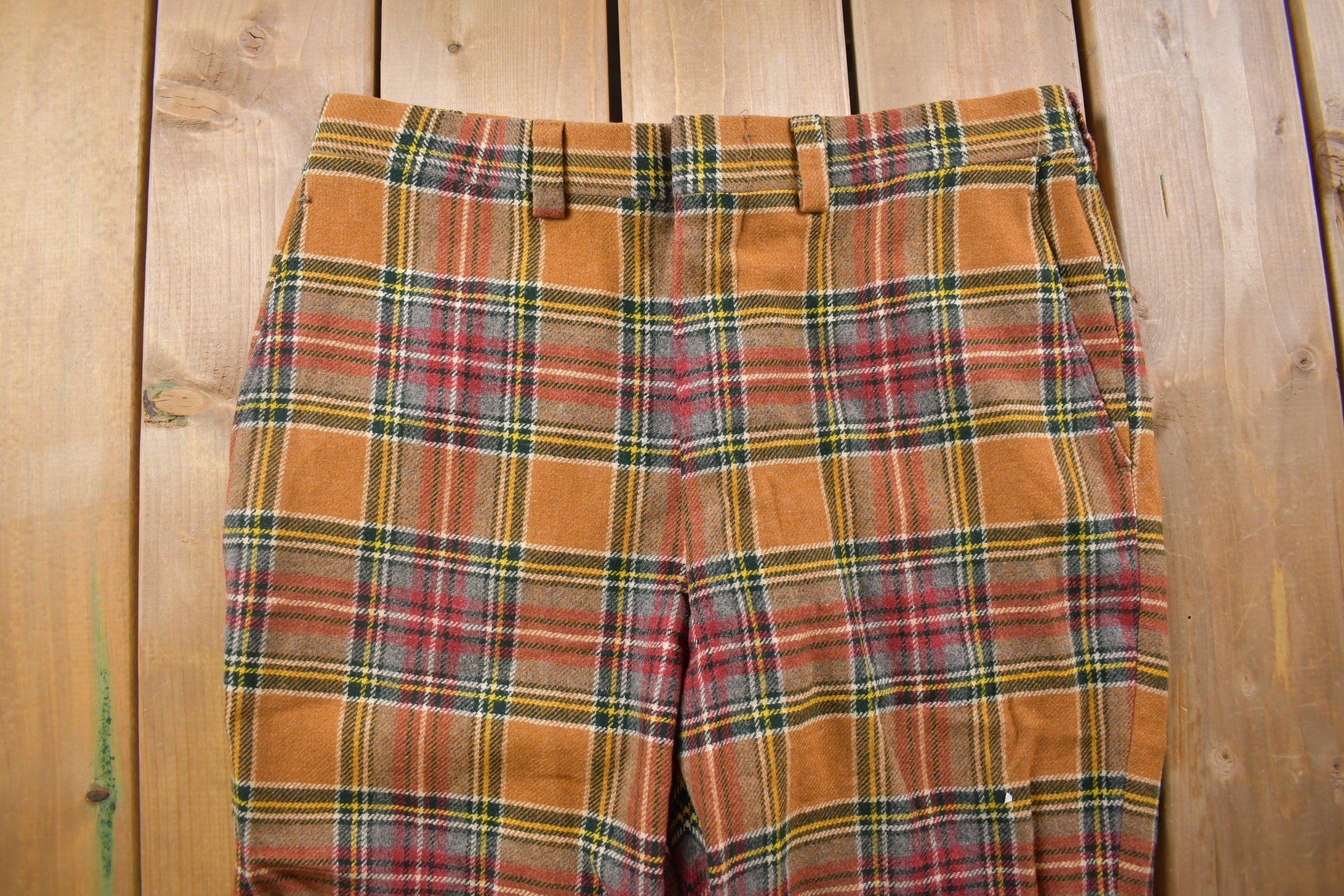 Vintage 1960s Cricketeer Plaid Trousers 35 x 32  Made in USA  American Vintage  Streetwear Fashion  True Vintage Pants