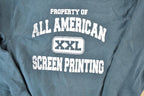 Vintage 1990s All American Screen Printing Cropped Heavyweight Souvenir Crewneck Sweatshirt Made In USA
