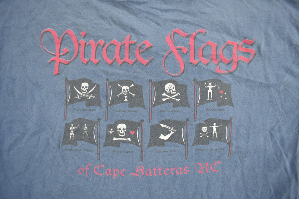Vintage 1990s Pirate Flags Cape Hatteras T Shirt