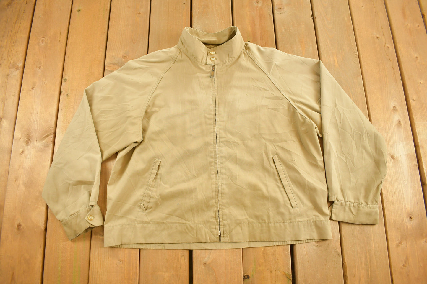 Vintage 1980s LL Bean Harrington Jacket / Workwear / Streetwear / Made In USA / 80s / Lightweight Jacket / Made In USA / Zip Up