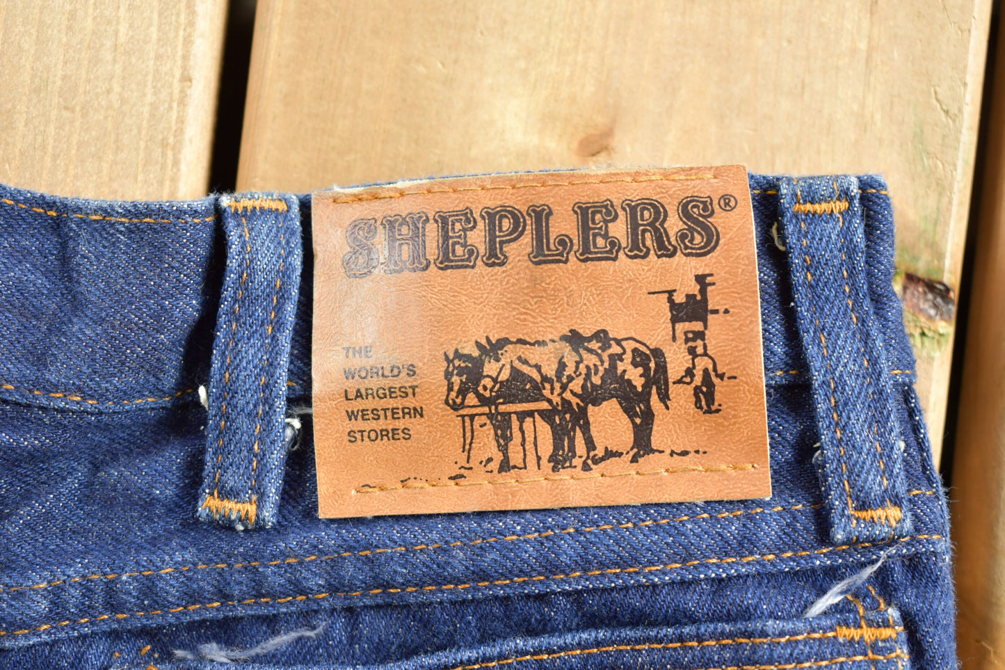 Vintage 1960s Sheplers Jeans Size 27 x 34 / Dark Wash / Made in USA / American Vintage / Streetwear Fashion / Vintage Pants / Raw Denim