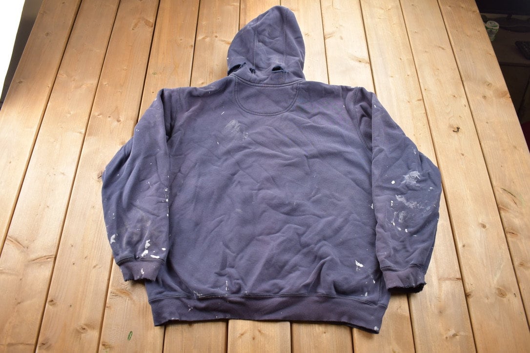 Vintage 1990s Carhartt Quarter Zip Up Hoodie Sweatshirt