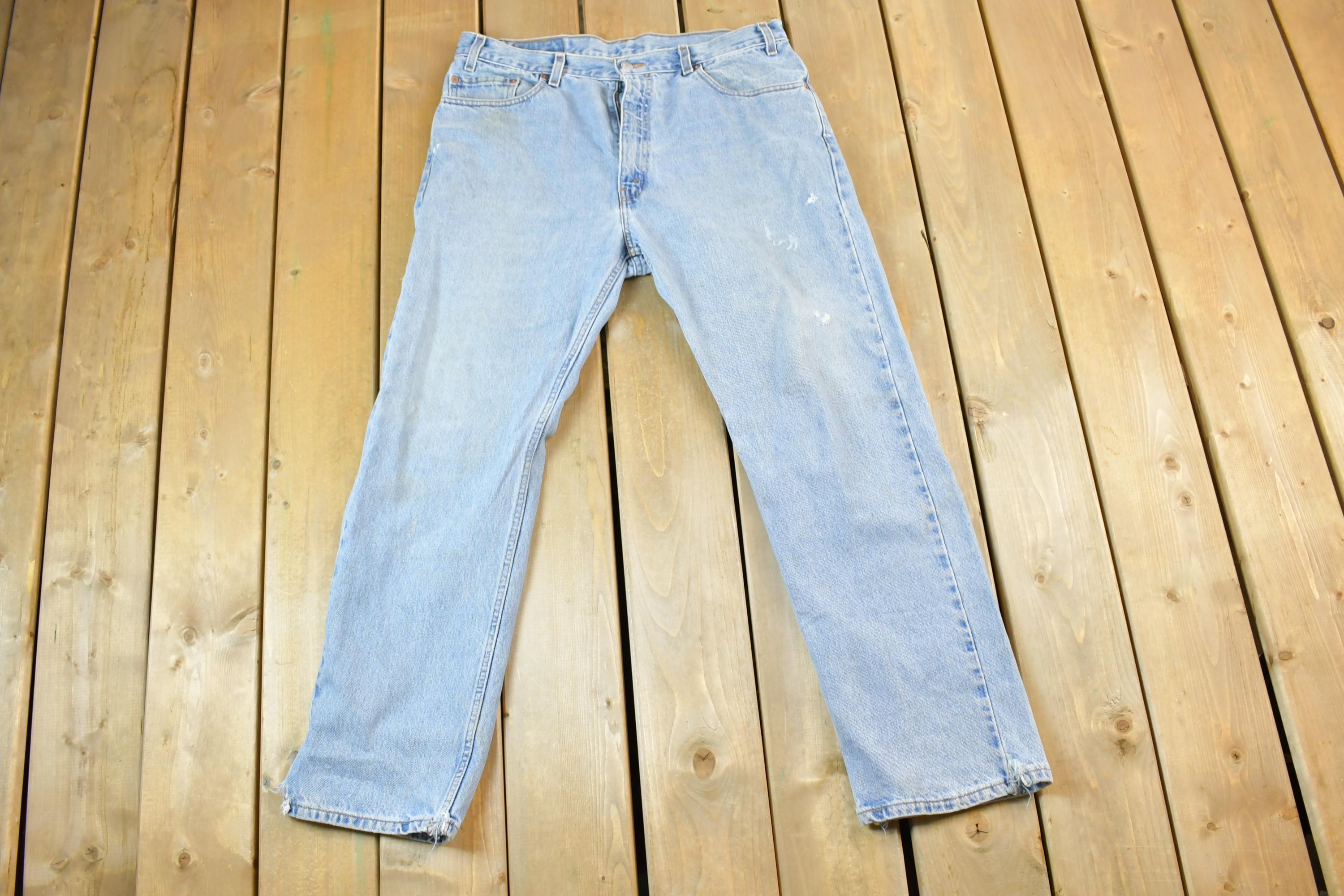 Vintage 1990s Levi Strauss Red Tab 505 Denim Jeans Size 38 x 30 Made In USA