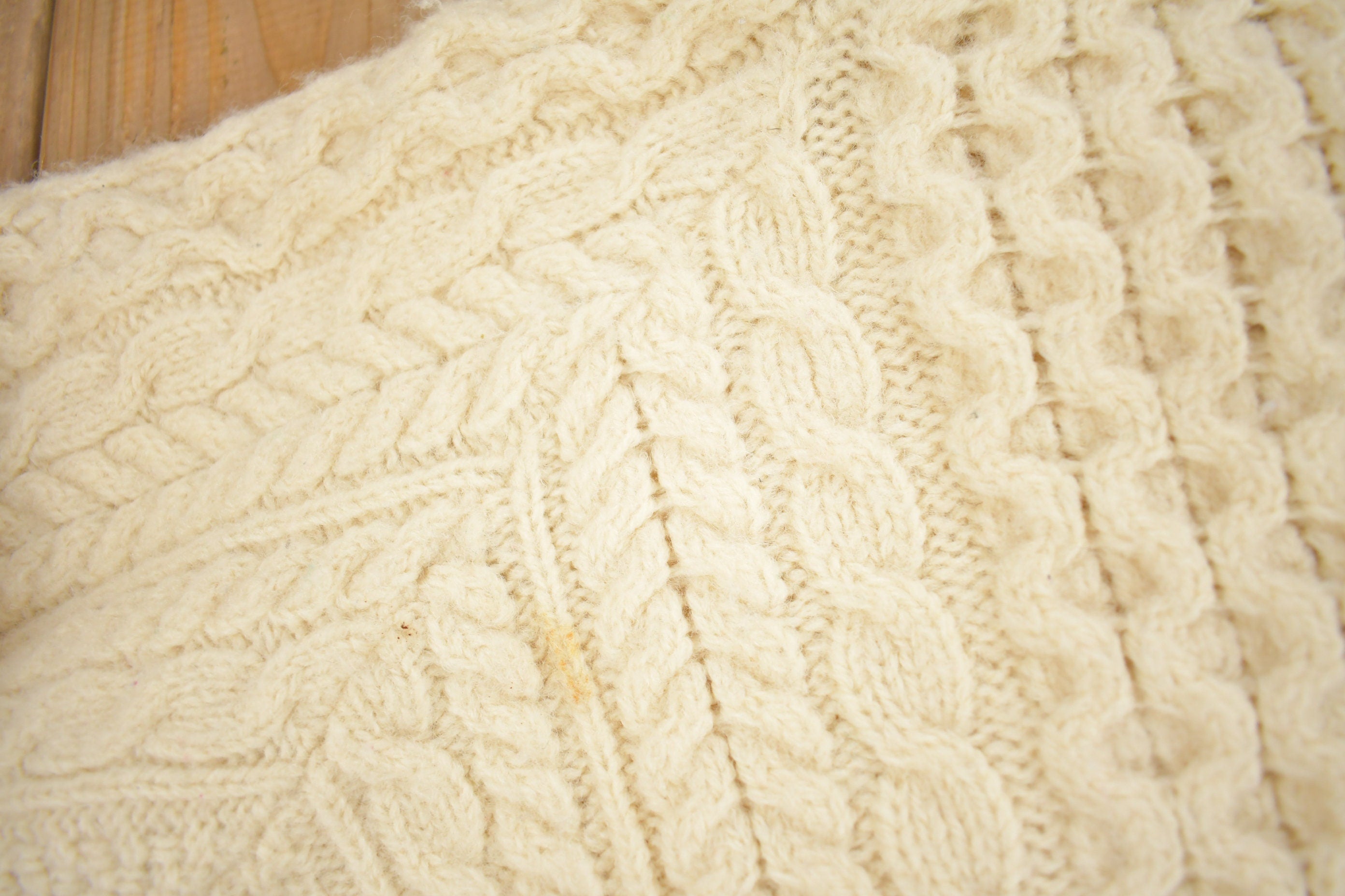 Vintage 1960s Carraig Donn 100% Wool 3D Cable Knit Sweater  Made In Ireland  True Vintage  Winter Sweater