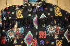 Vintage 1990s Rafter Native American All Over Print Western Style Button Up Shirt
