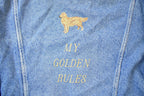 Vintage 1990s Golden Retriever Distressed Lee Jean Jacket