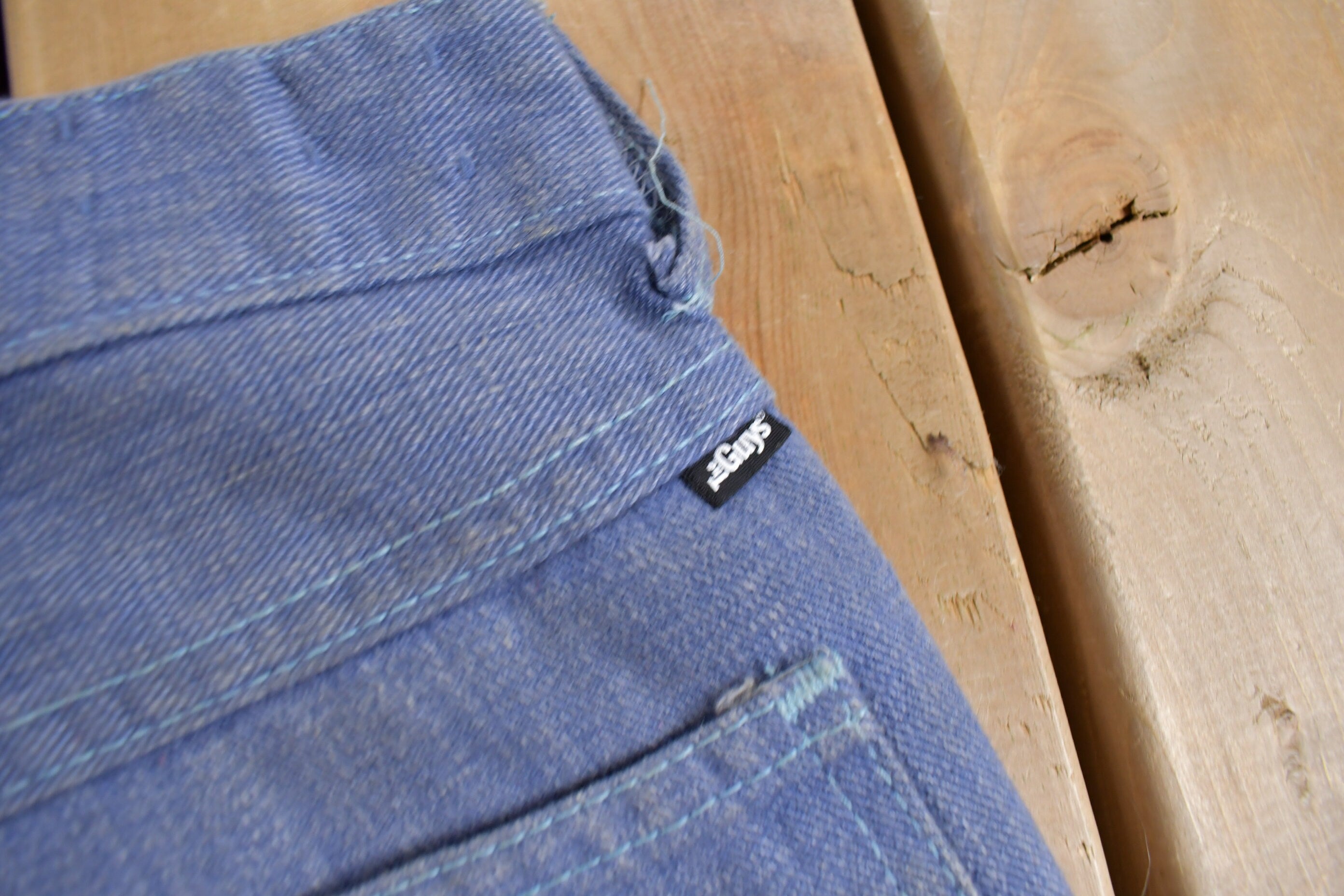 Vintage 1970s Bellbottoms Distressed Jeans Size 34 x 28
