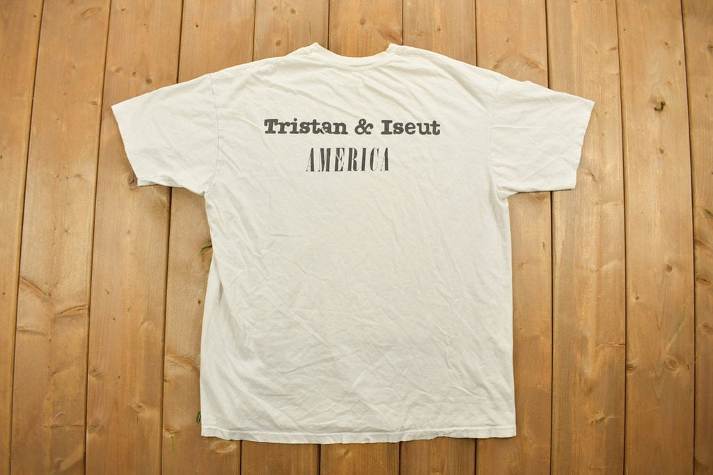 Vintage 1990s Tristan & Iseut America Graphic T-Shirt  Streetwear  Single Stitch  90s Graphic Tee  Sale Shirt