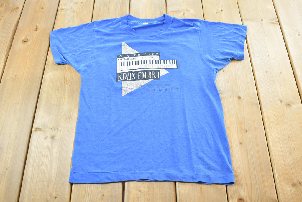 Vintage 1989 KDHX 88.1 FM Winter Membership Drive T-Shirt Men's S