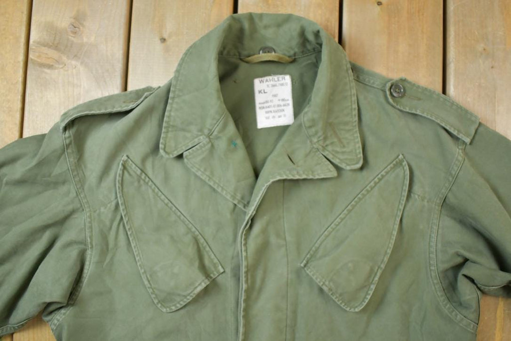 Vintage Wahler Military Button Up Army Jacket