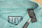 Vintage 1990s Pause Turquoise Button Up Shirt