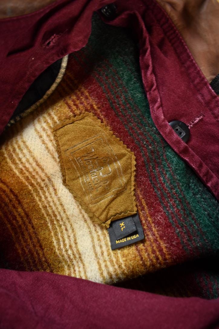 Vintage 1990s Woolrich Aztec Blanket Lined Jacket
