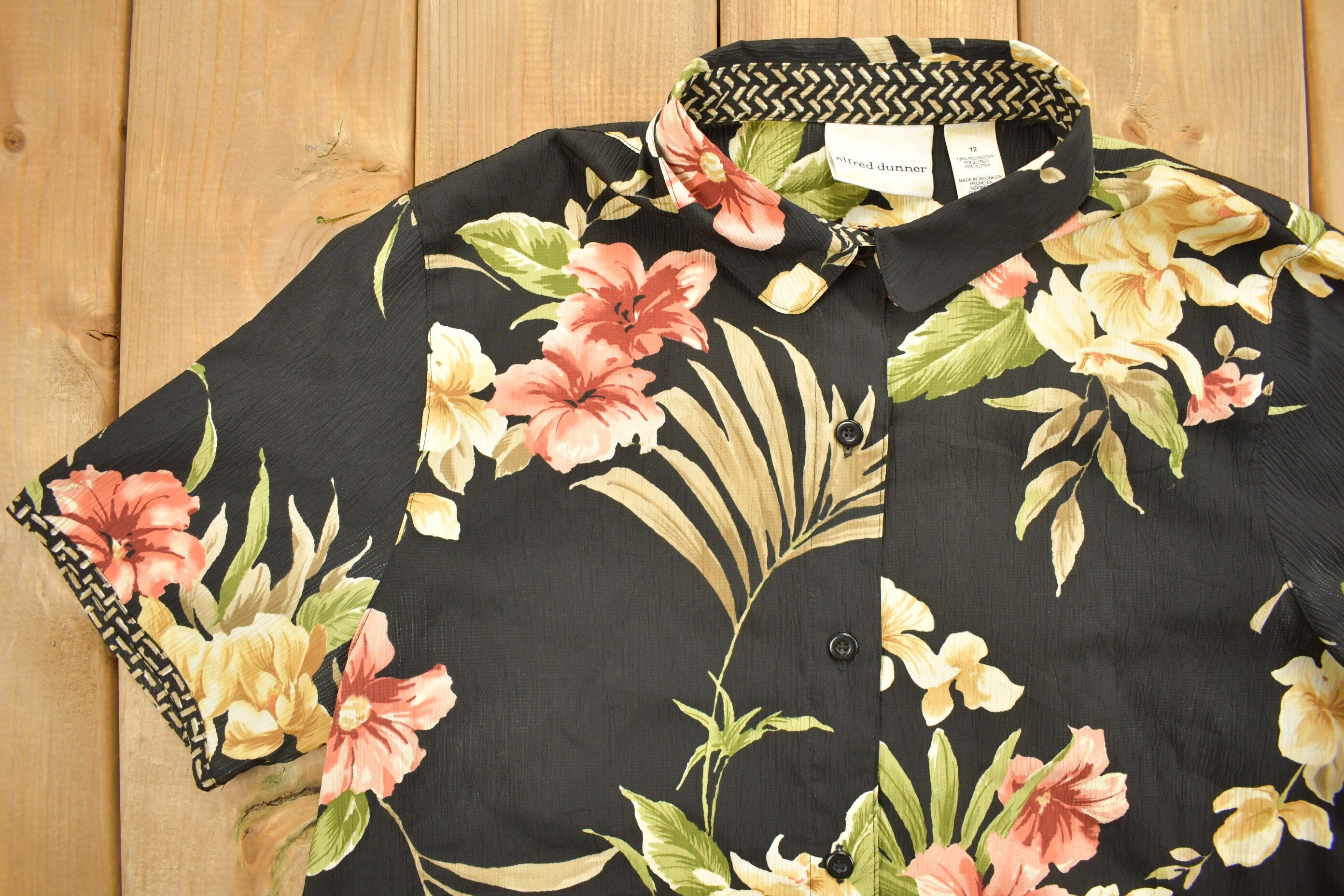 Vintage 1990s Alfred Dunner Floral Button Up Shirt