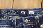 Vintage Deadstock Y2K Miss Me Bedazzled Low Rise Jeans Women's Size 26x31