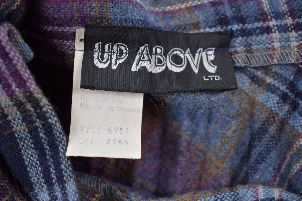 True Vintage 1970's Up Above Plaid Long Skirt 26 x 31