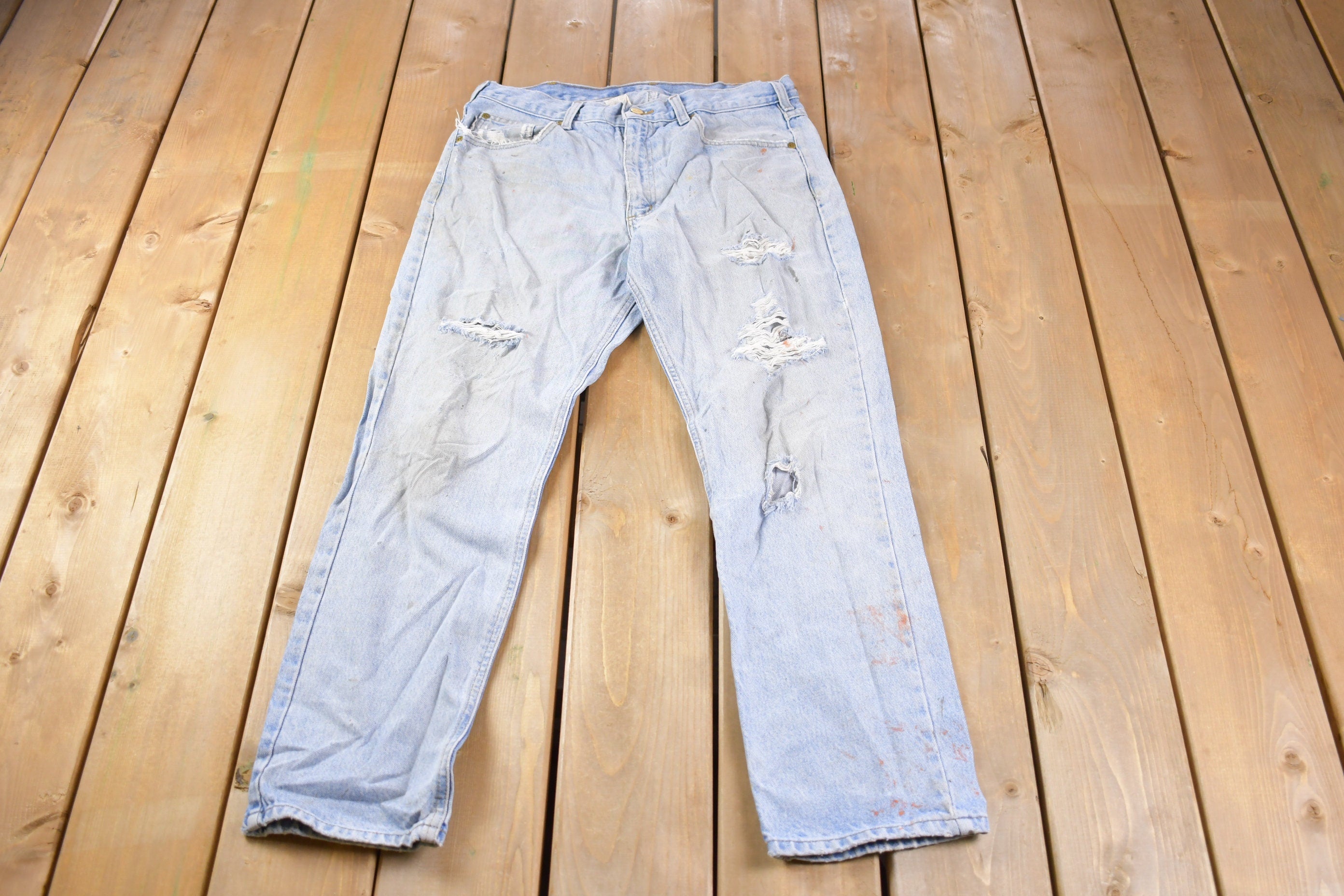Vintage 1990s Distressed Carhartt Work Pants Size 32 x 29.5