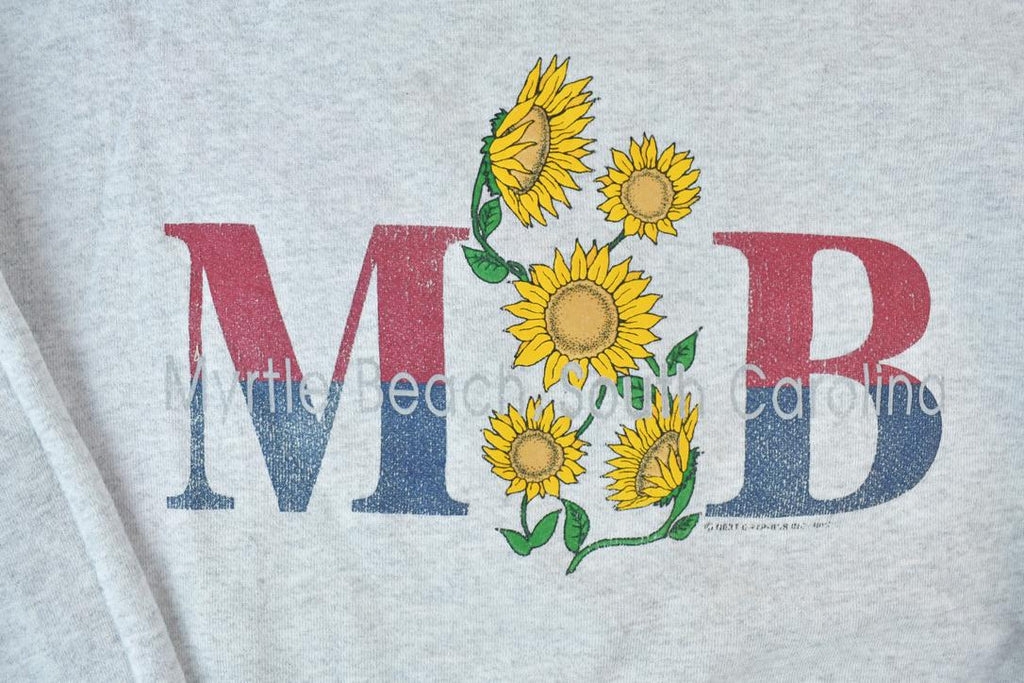 Vintage 1990s Myrtle Beach Flowers Crewneck Sweatshirt