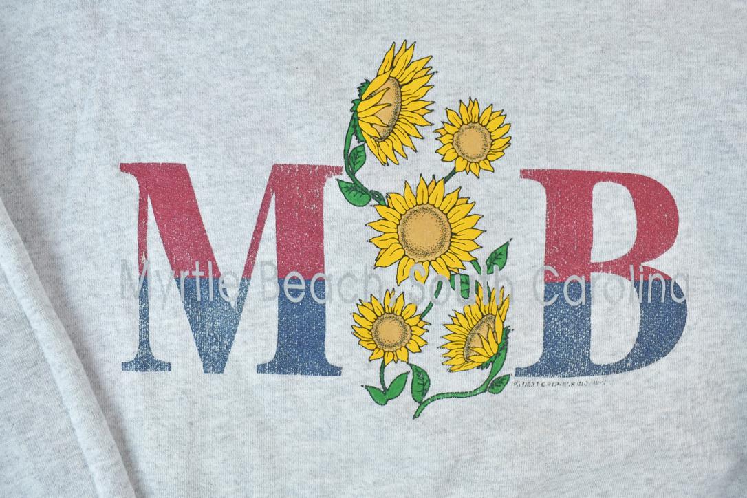 Vintage 1990s Myrtle Beach Flowers Crewneck Sweatshirt