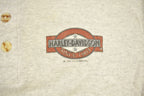 Vintage 1993 Harley Davidson Villa Park Illinois Long Sleeve Henley Button T-Shirt