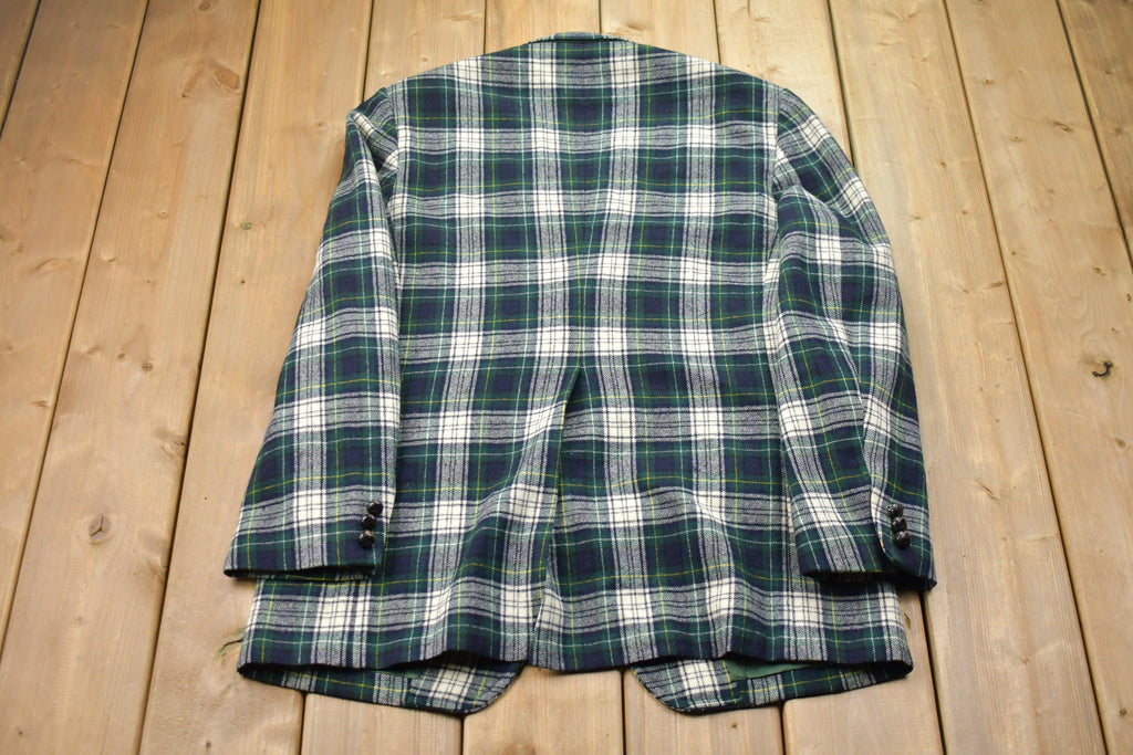 Vintage 1990s Pendleton Wool Plaid Blazer Jacket