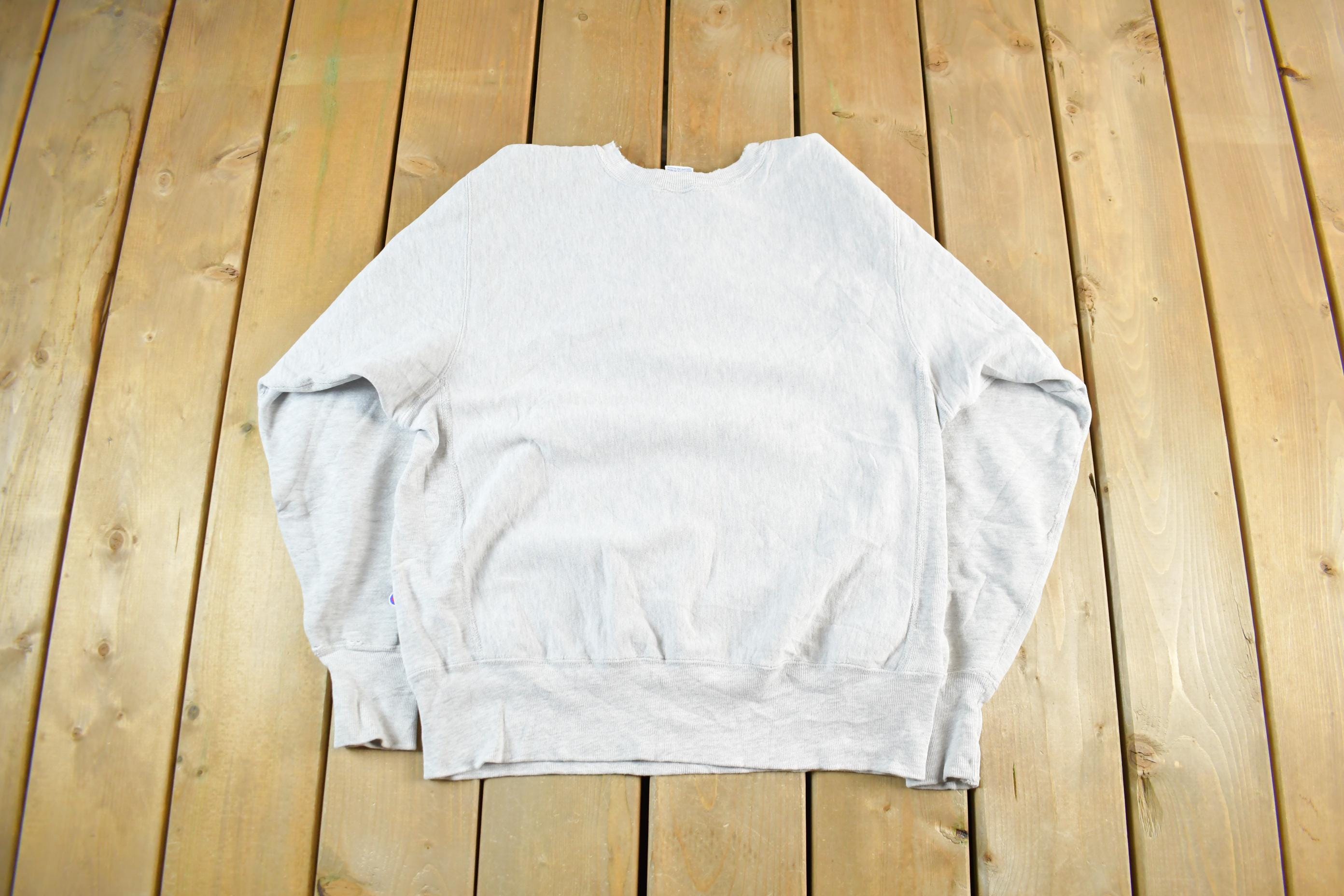 Vintage 1990s University of South Dakota Champion Reverse Weave Warmup Crewneck Sweatshirt Men's Large