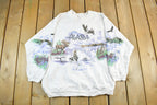 Vintage 1990s Alaska Wilderness AOP Crewneck Sweatshirt Mens XL