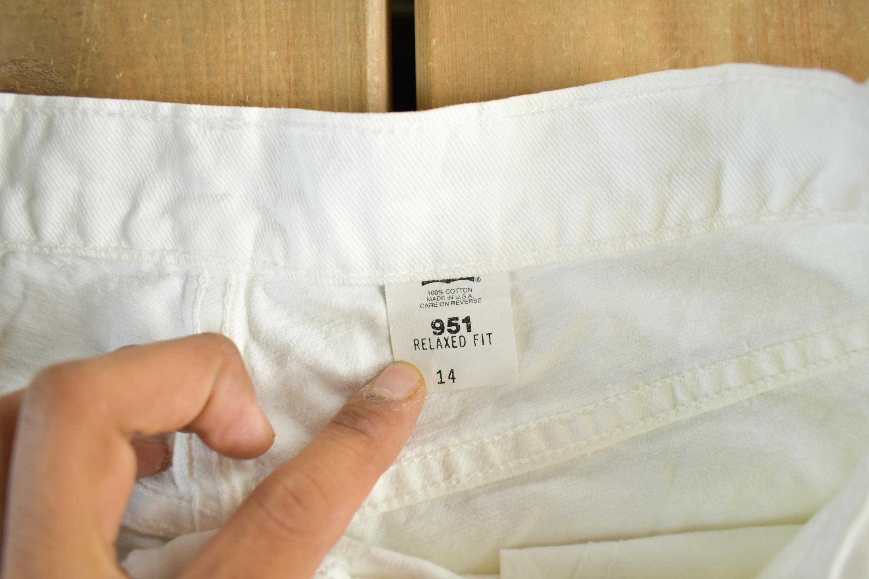 Vintage 1990s Levi's 951 Orange Tab Denim Jean Shorts Womens 32