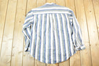 Vintage 1990s Eddie Bauer Striped Button Up Shirt Mens L