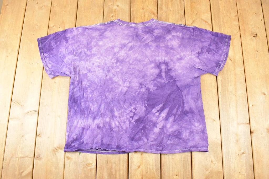 Vintage 1990s Purple Tye Dye Peace Sign Souvenir Travel T-Shirt Men's XL