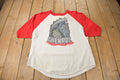 Vintage 1990s Grenade Grim Reaper Raglan Graphic T Shirt Made In USA Size XL