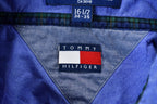 Vintage 1990s Chaps by Tommy Hilfiger Blue Blank Button Up Shirt