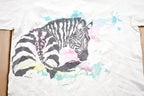 Vintage 1989 Zebra Print Graphic T-Shirt
