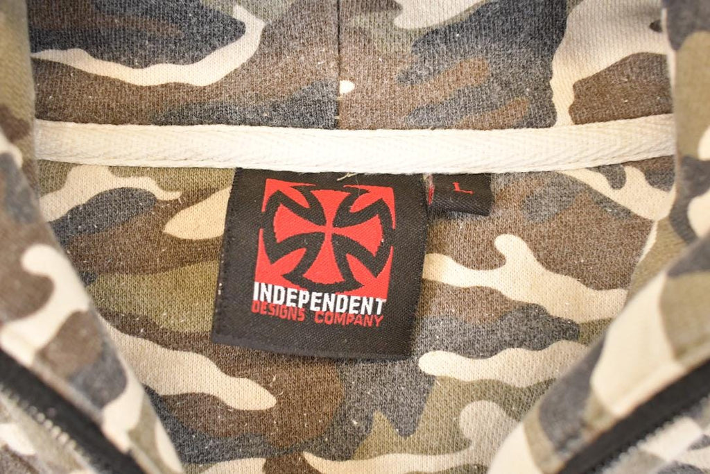 Vintage Y2K Independent Trucks Embroidered Logo Skateboarding Hoodie Sweatshirt Men's L