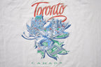 Vintage 1999 Toronto Canada Leaf Map Souvenir T Shirt