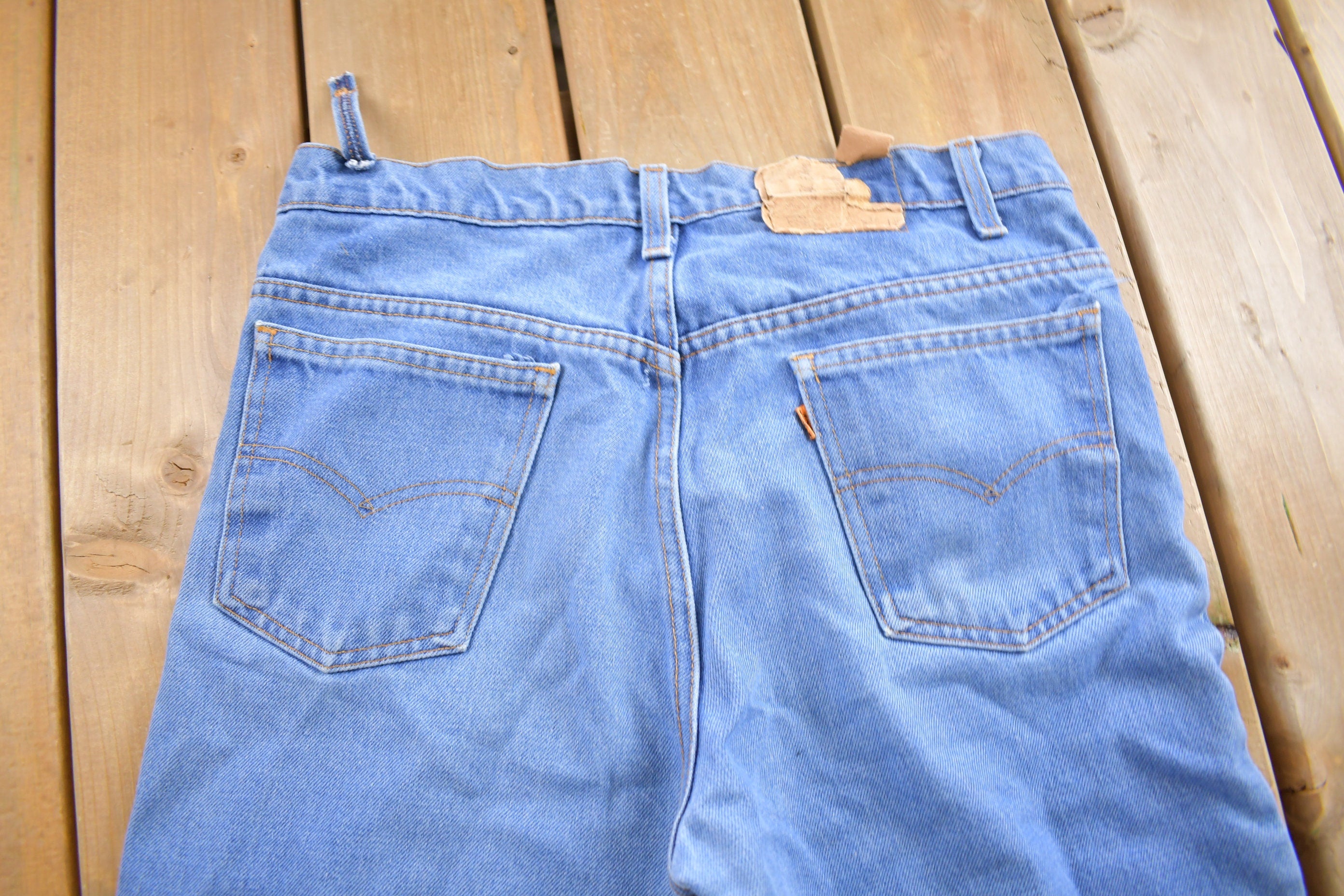 Vintage 1970s Levi's Orange Tab Jeans Size 33 x 32