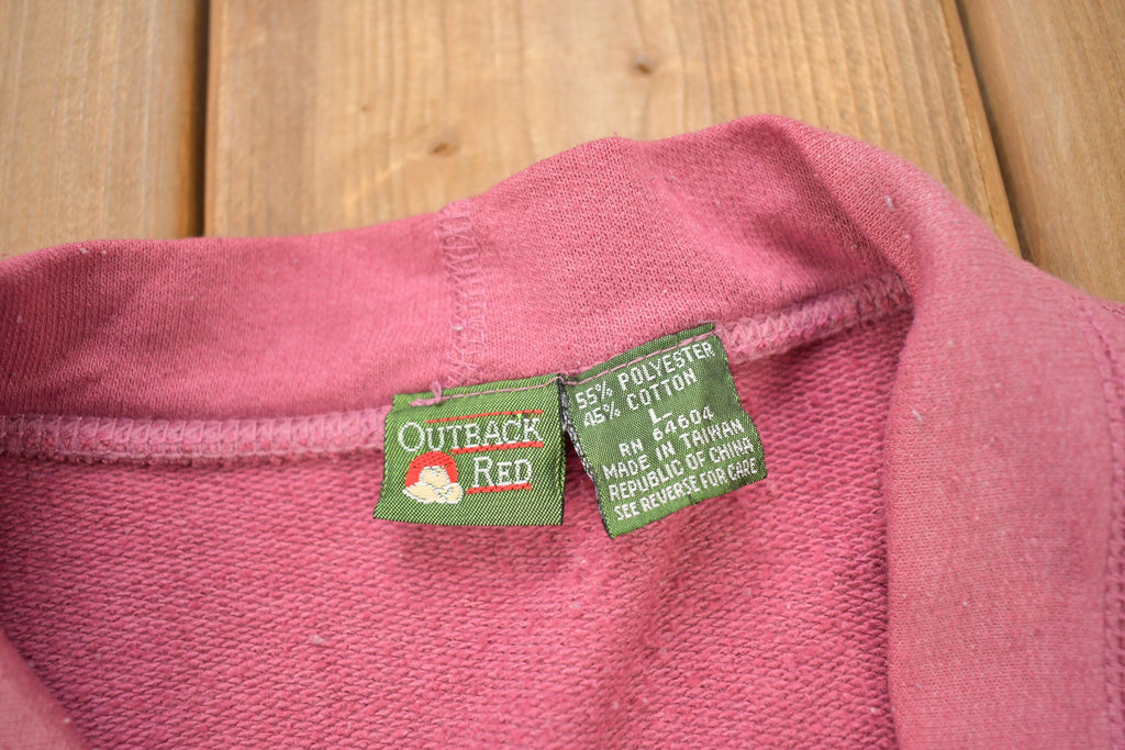 Vintage 1990s Outback Red Blank Cardigan Sweater