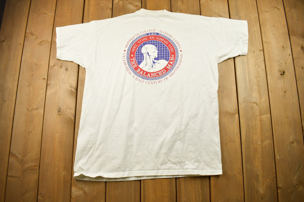 Vintage 1990s Monmouth College Illinois Gamma Graphic T-Shirt