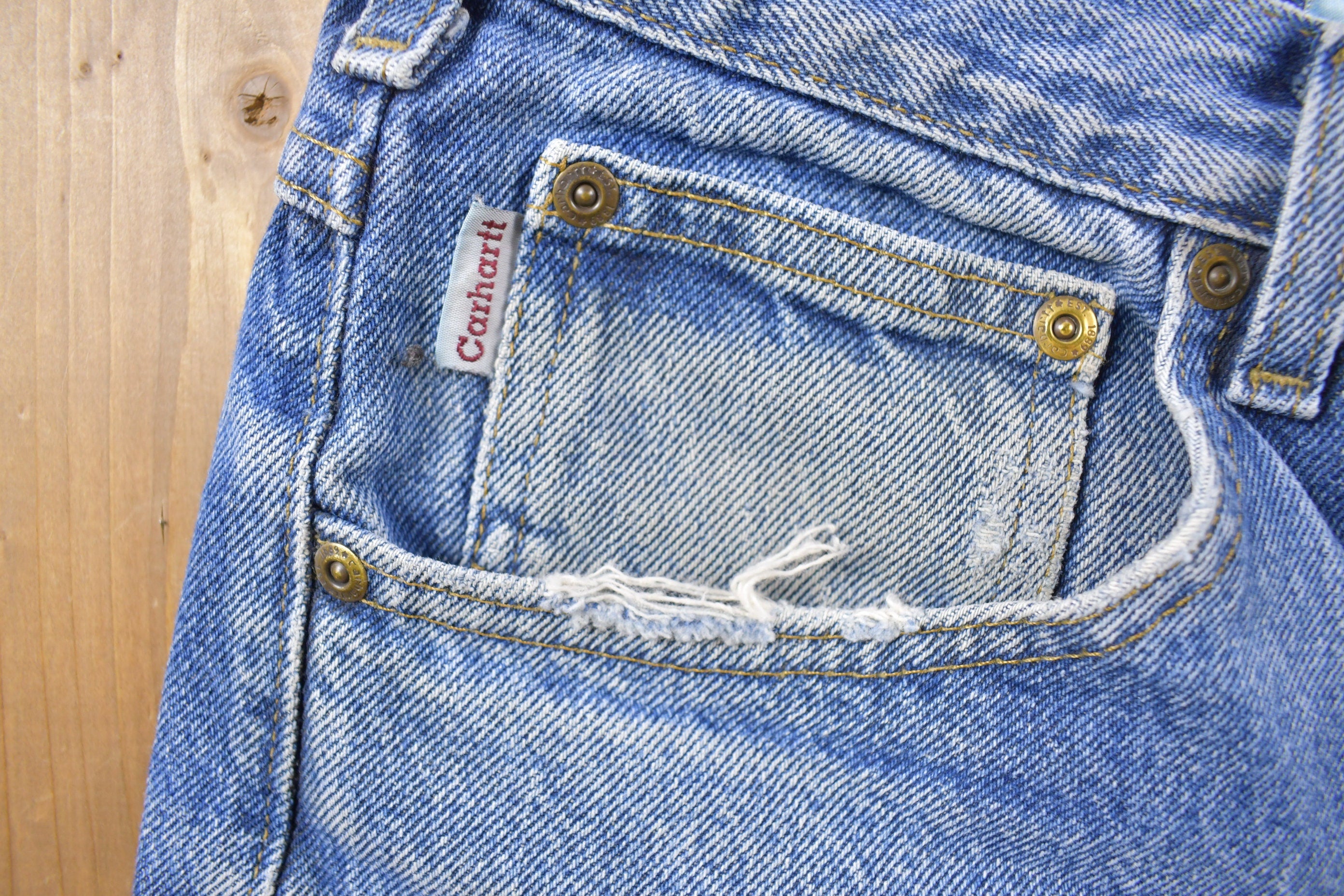Vintage 1990s Carhartt Work Blue Jeans Size 30 x 32
