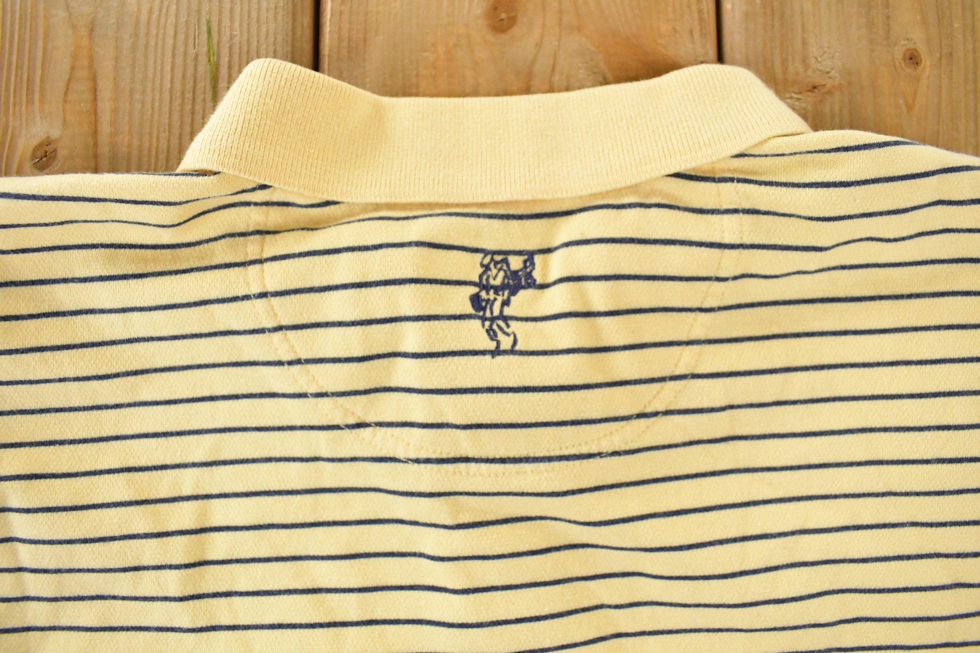 Vintage 1990s Ashworth Striped Rugby Shirt Men's Large / 1990s Button Up / Long Sleeve Striped Polo Shirt