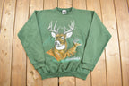 Vintage 1990s Deer Theme Crewneck Sweater