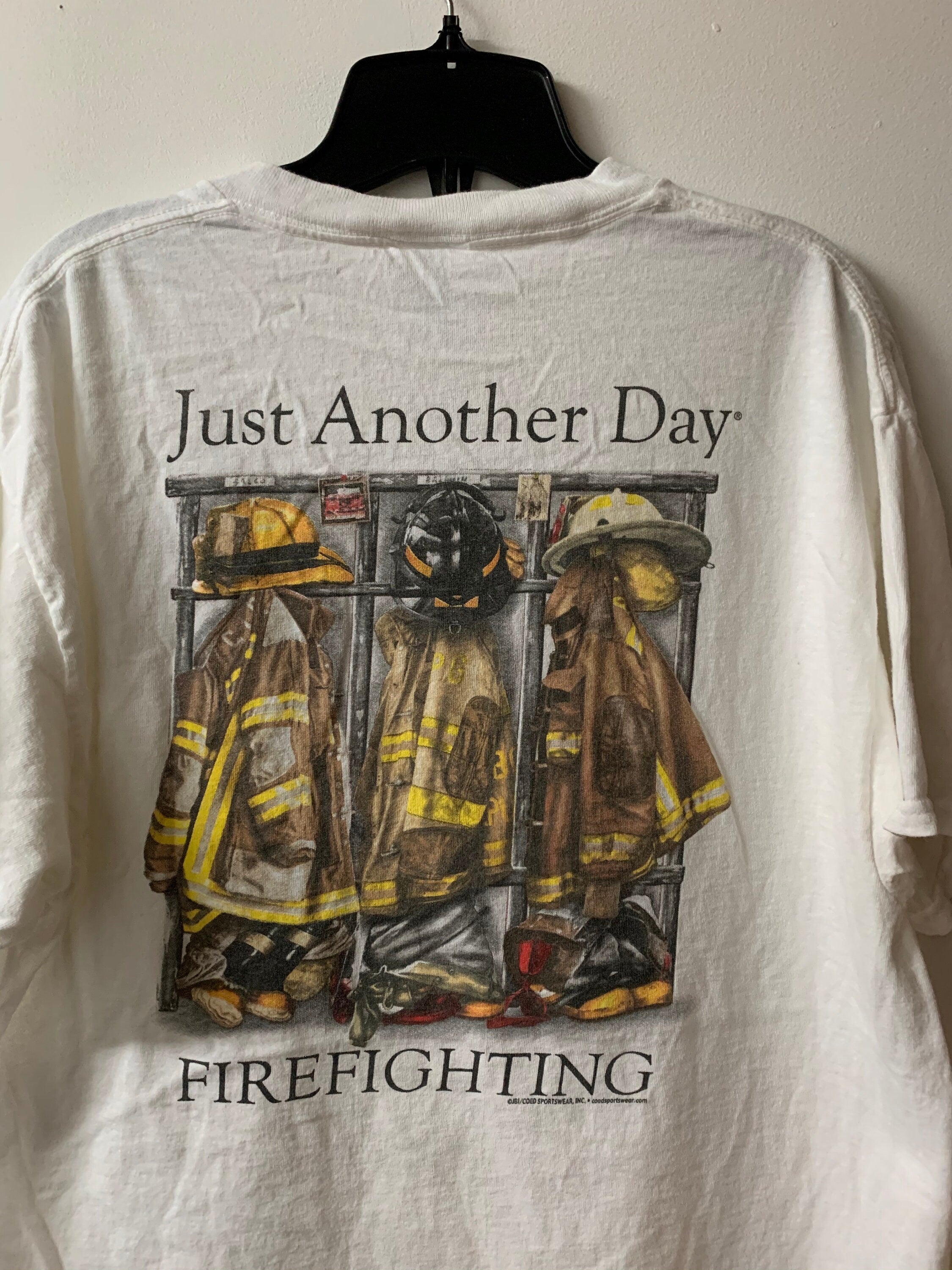 Vintage 1990s Firefighting Theme Graphic T Shirt