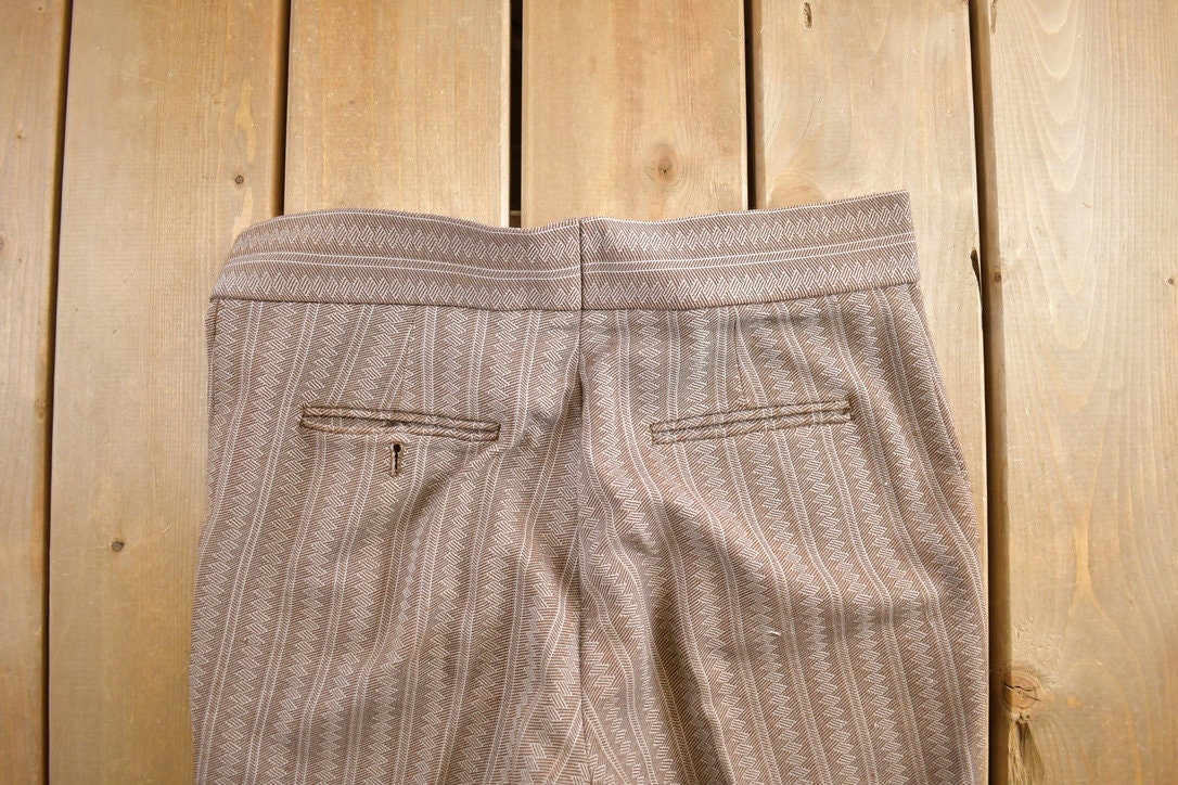 Vintage 1980's Pin Stripe Waistband Trousers Size 32x26