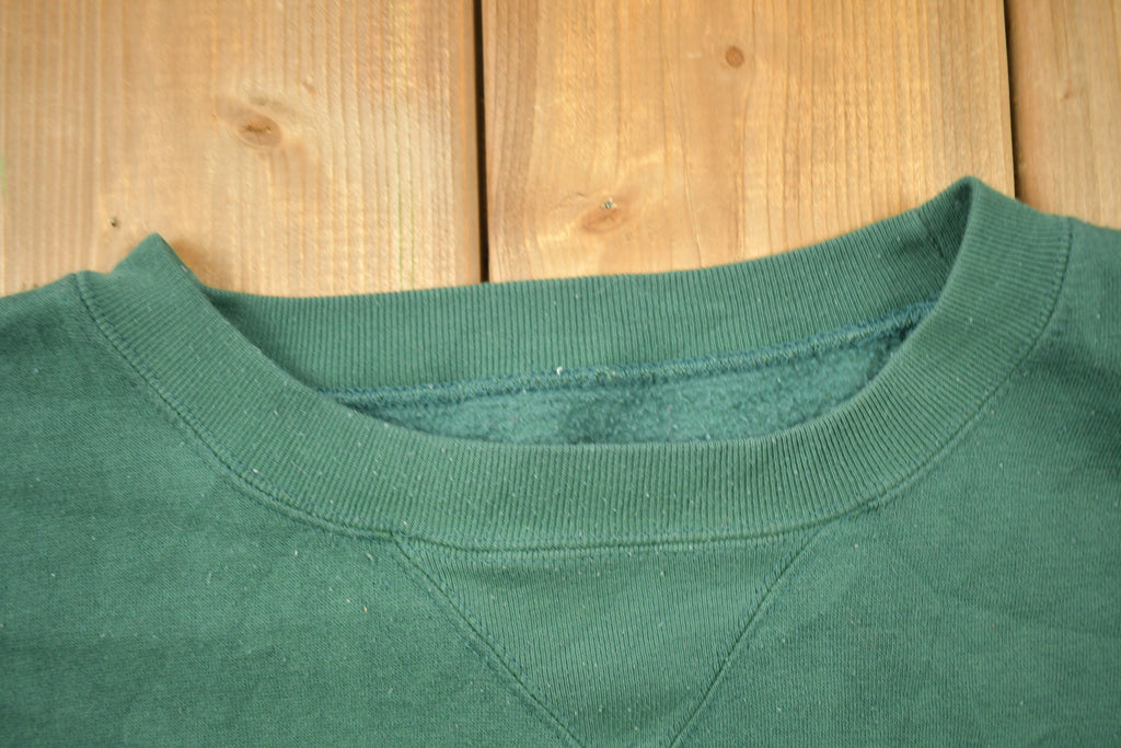 Vintage 1990s Blank Green Crewneck Sweatshirt