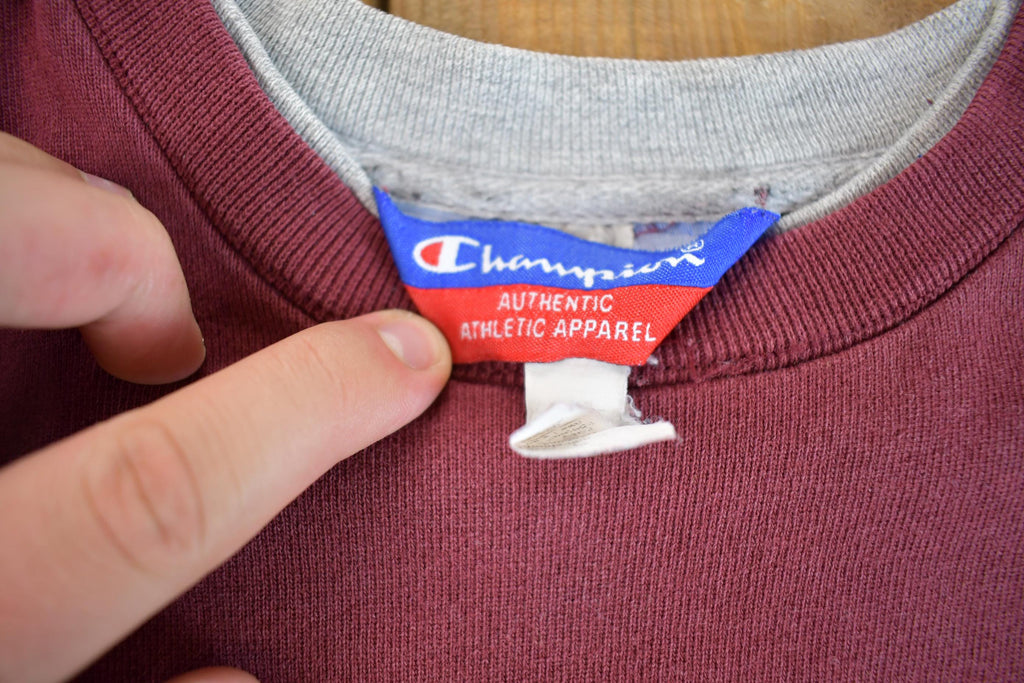 Vintage Y2K Distressed Champion Spell-out Logo Embroidered Crewneck Sweatshirt