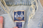 Vintage 1990s Harley Davidson Biker Blues Denim Jean Jacket