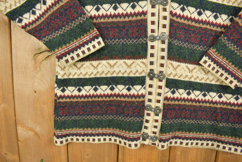 Vintage 1990s Simpatico Knitted Cardigan Sweater