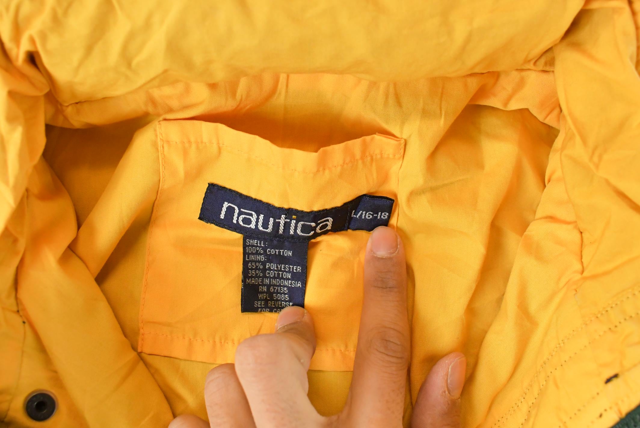 Vintage 1990s Nautica Full Zip Windbreaker Jacket Youth Large