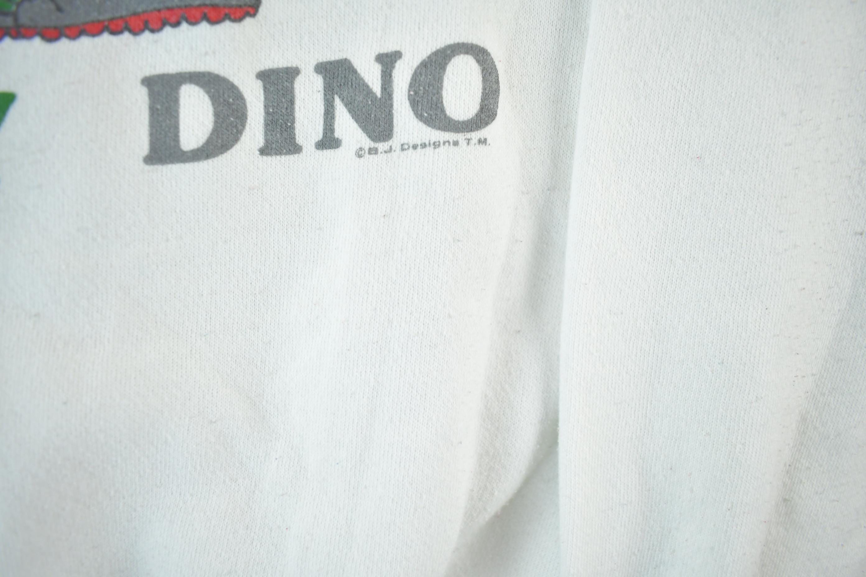 Vintage 1990s Party Dino Dinosaur Crewneck Sweatshirt Men's Large