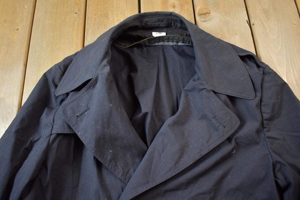 Vintage 1980s Military Full Length Nylon Trench Coat - 44L